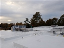 Newly installed flat roof in Hauppauge
