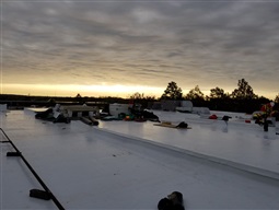 Completed flat roofing project for American Cancer Society building in Hauppauge