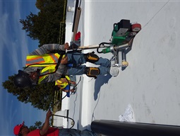 Roofing cutting roof