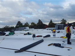 Commercial roofing installation